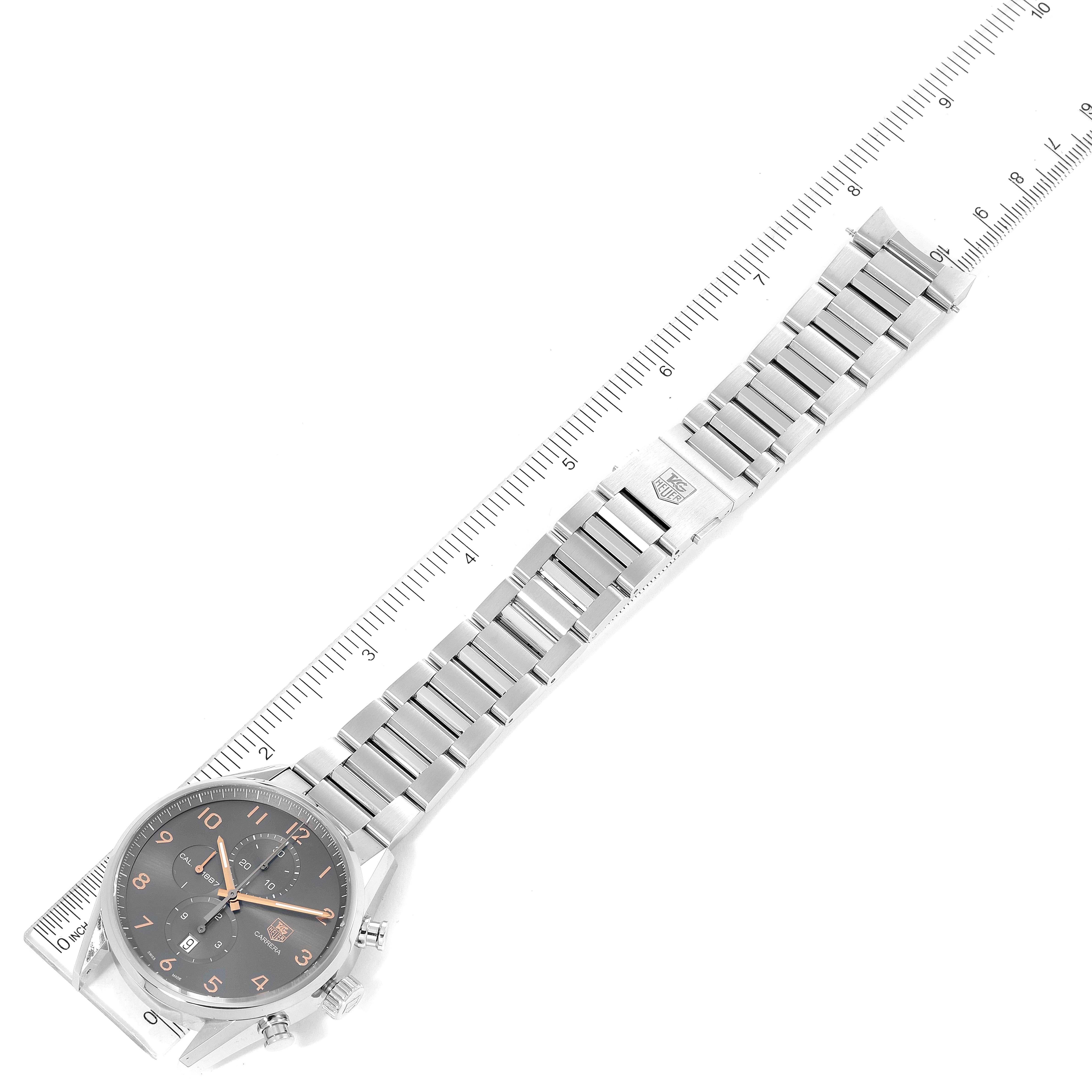 TAG Heuer Carrera 1887 Grey Dial Chronograph Mens Watch CAR2013 4