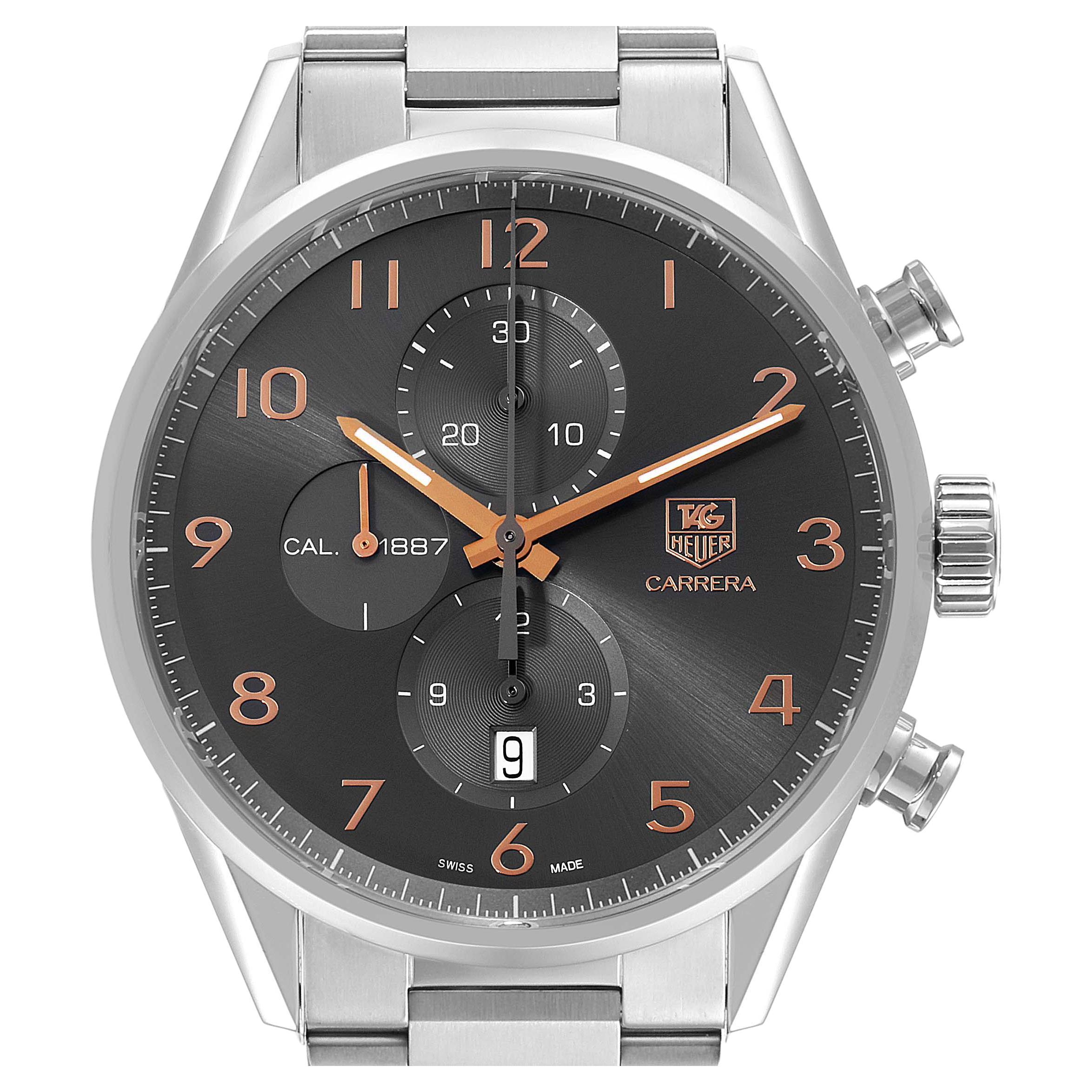 TAG Heuer Carrera 1887 Grey Dial Chronograph Mens Watch CAR2013
