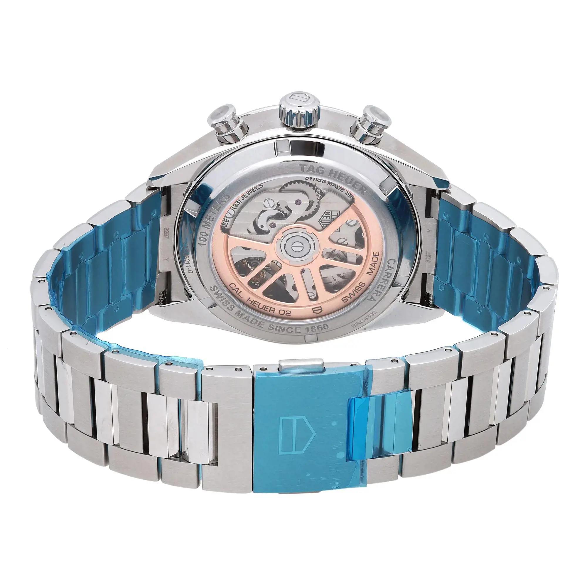 Men's TAG Heuer Carrera Steel Blue Dial Automatic Mens Watch CBN2011.BA0642
