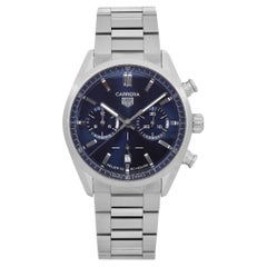 TAG Heuer Montre Carrera automatique à cadran bleu en acier pour hommes CBN2011.BA0642