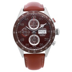 TAG Heuer Carrera Day-Date Steel Brown Dial Automatic Mens Watch CV2A12