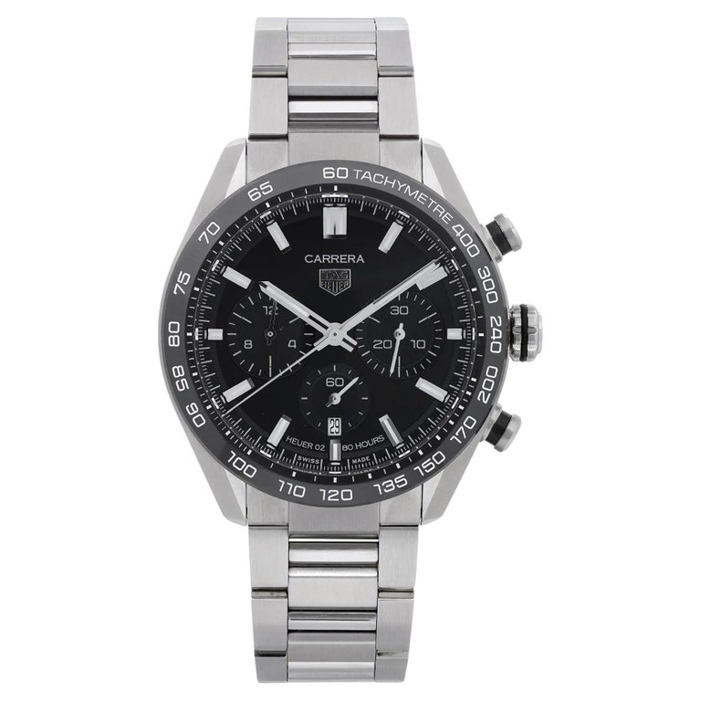 TAG Heuer Carrera Steel Black Dial Automatic Mens Watch CBN2A1B.BA0643 For Sale