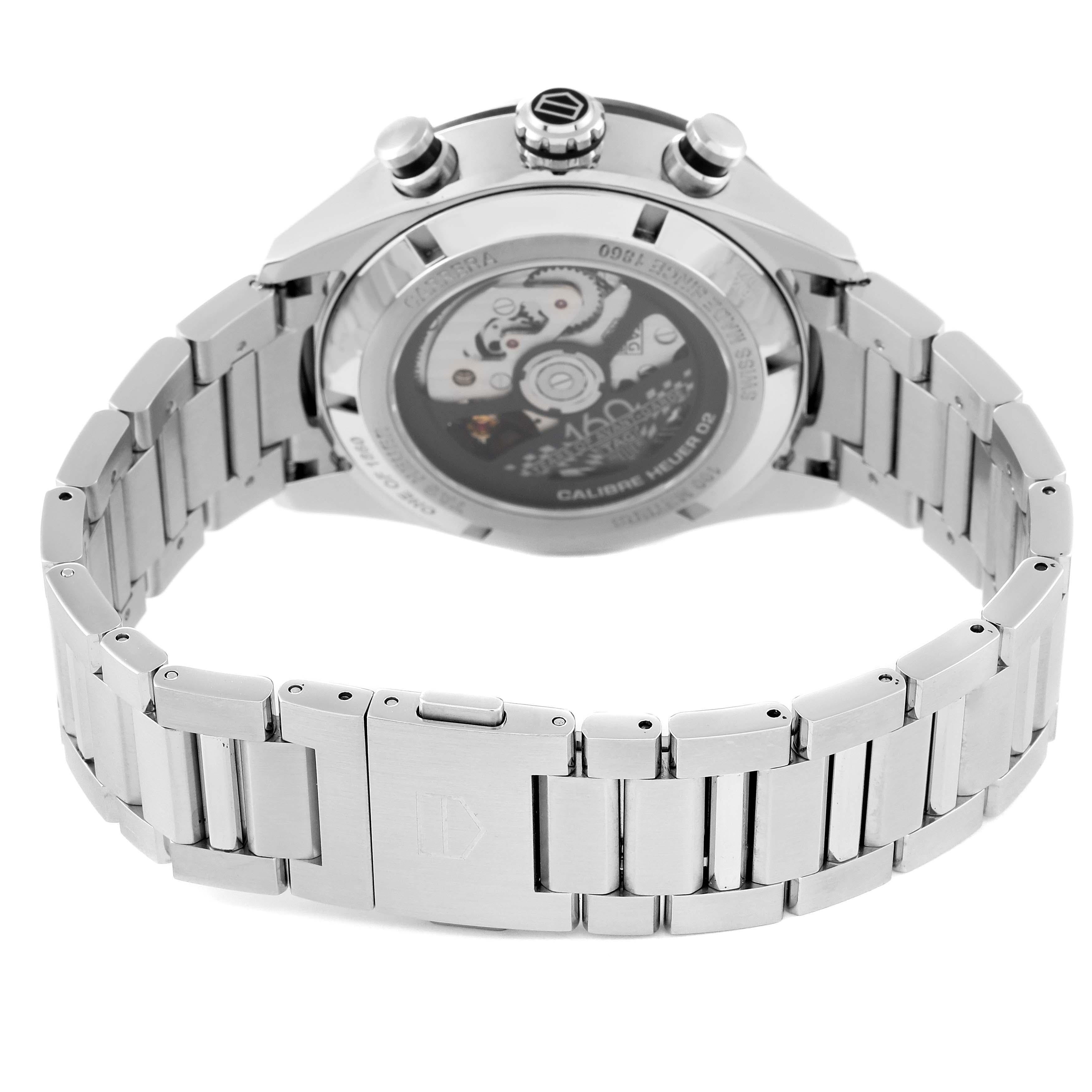 Tag Heuer Carrera Anniversary LE Steel Silver Dial Mens Watch CBN2A1D Box Card For Sale 3