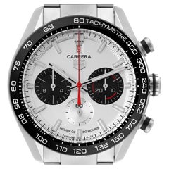 Used Tag Heuer Carrera Anniversary LE Steel Silver Dial Mens Watch CBN2A1D Box Card