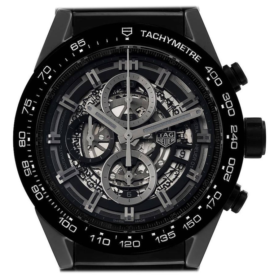 Tag Heuer Carrera Black Ceramic Chronograph Mens Watch CAR2A90 Box Card