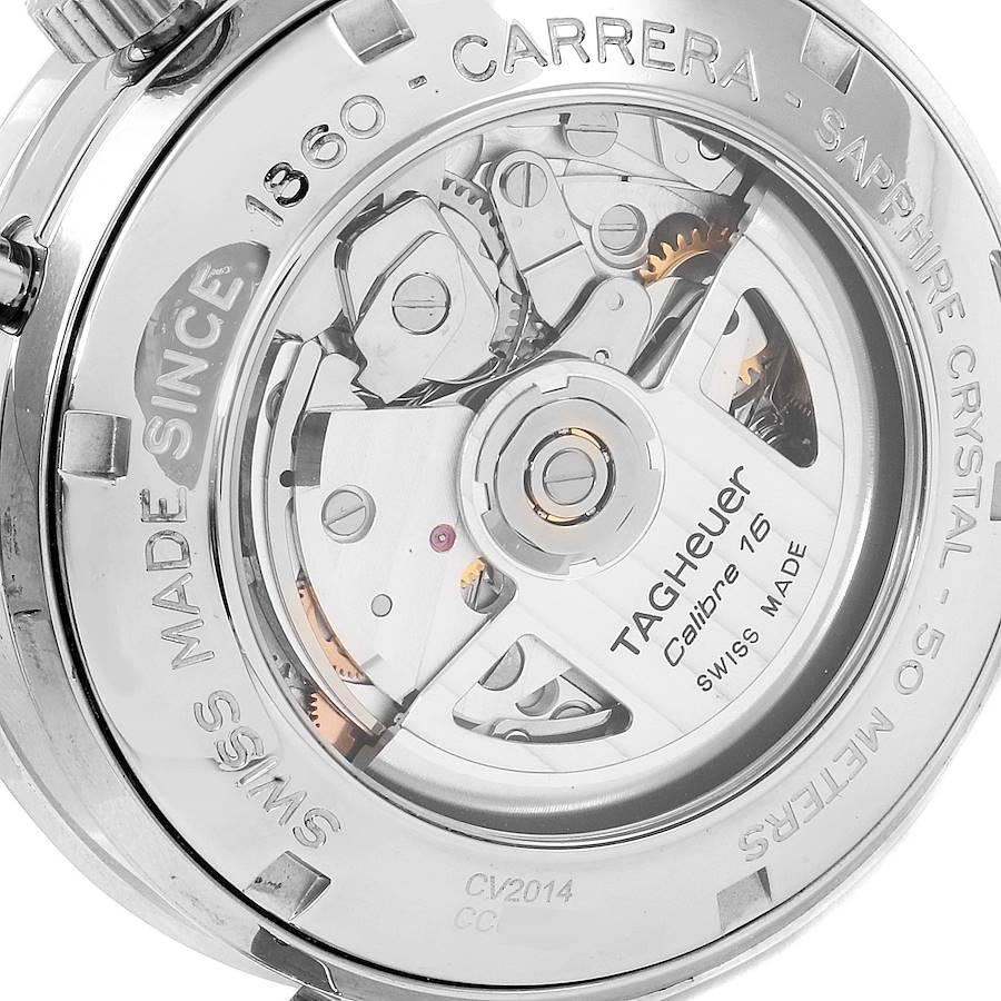 Etikett Heuer Carrera Chronograph Herrenuhr CV2014 Box Card mit schwarzem Zifferblatt im Angebot 3
