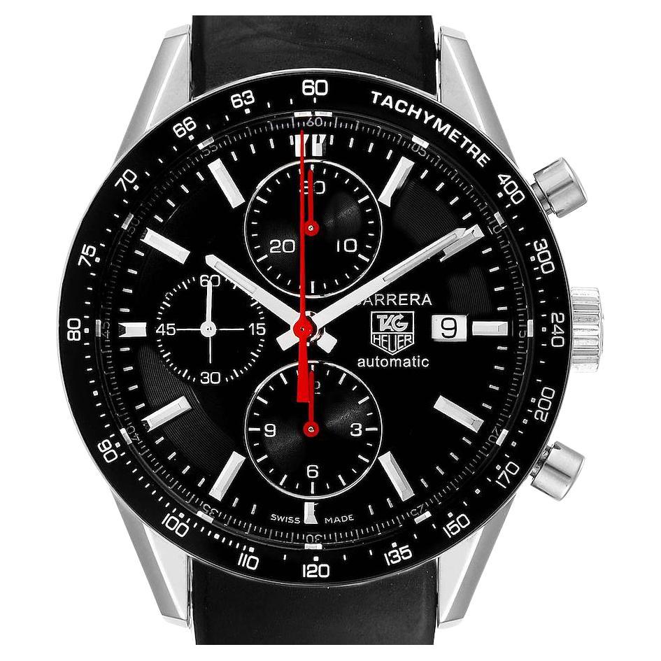 Tag Heuer Carrera Black Dial Chronograph Mens Watch CV2014 Box Card For  Sale at 1stDibs | tag heuer cv2014 ly3487, tag heuer carrera cv2014 ly3487,  tag heuer ly3487