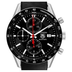Etikett Heuer Carrera Chronograph Herrenuhr CV2014 Box Card mit schwarzem Zifferblatt