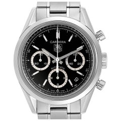 TAG Heuer Carrera Black Dial Chronograph Men’s Watch CV2113 Card