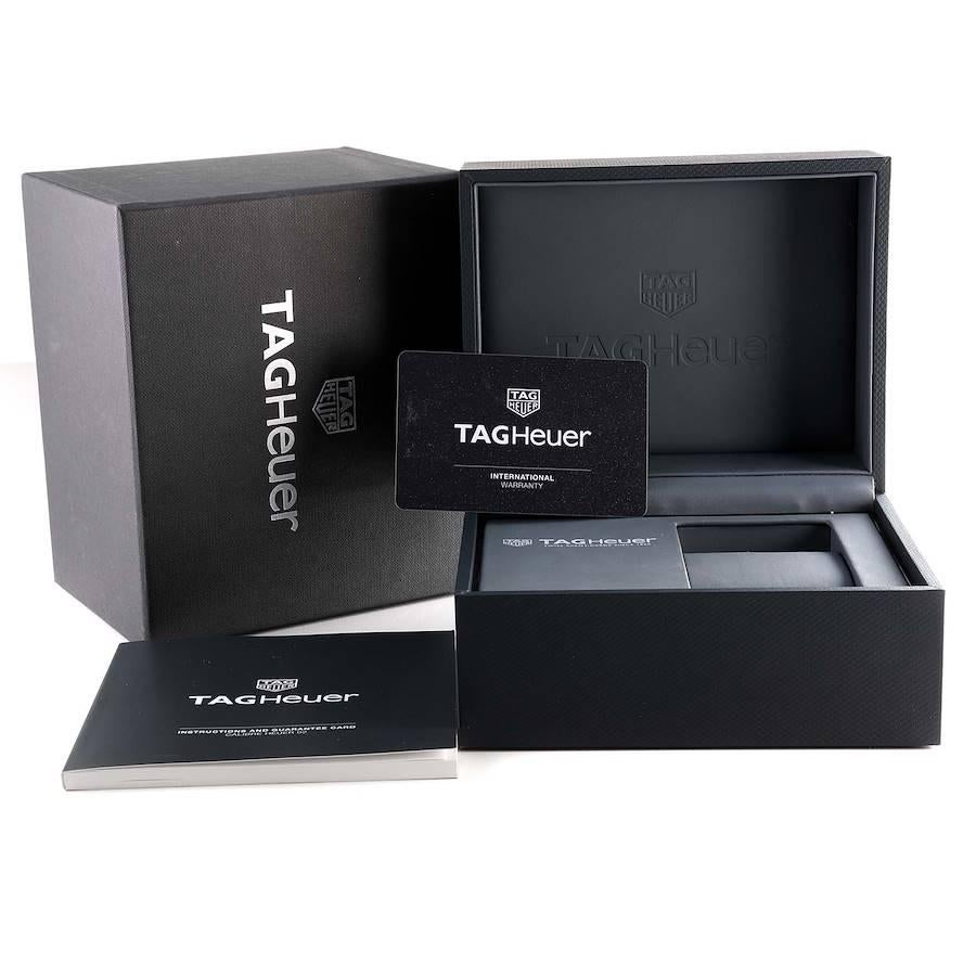 Tag Heuer Carrera Black PVD Steel Chronograph Mens Watch CBG2016 Box Card For Sale 4