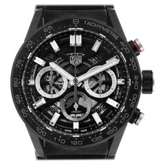 TAG Heuer Carrera Black PVD Steel Chronograph Mens Watch CBG2016 Unworn