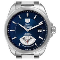 Tag Heuer Carrera Blue Dial Automatic Mens Watch WAV511J Box Papers