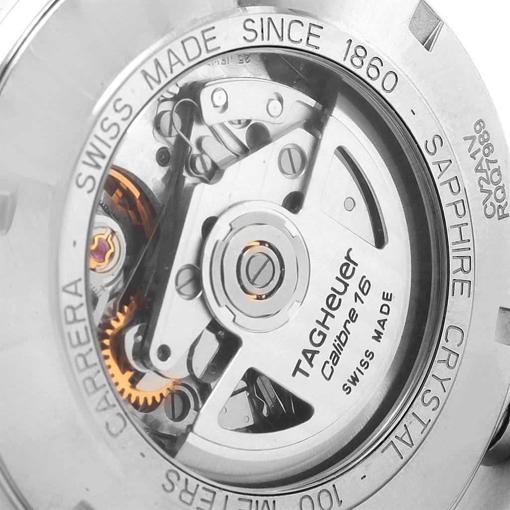 TAG Heuer Carrera Blue Dial Chronograph Steel Men's Watch CV2A1V In Excellent Condition In Atlanta, GA
