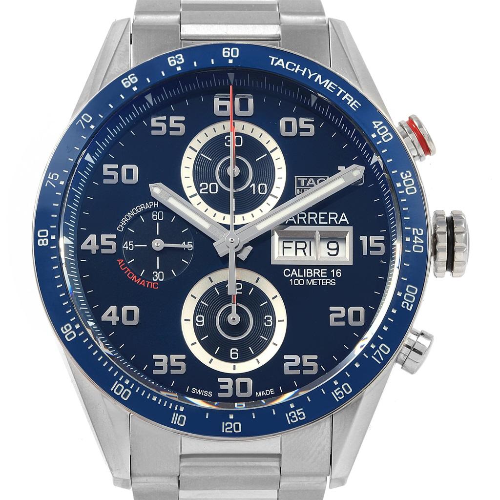 TAG Heuer Carrera Blue Dial Chronograph Steel Men's Watch CV2A1V 1
