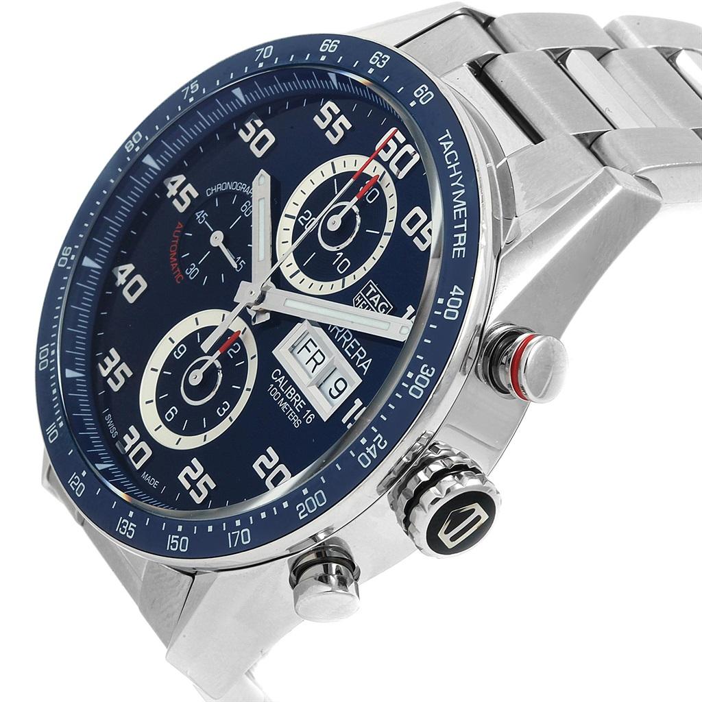 TAG Heuer Carrera Blue Dial Chronograph Steel Men's Watch CV2A1V 3