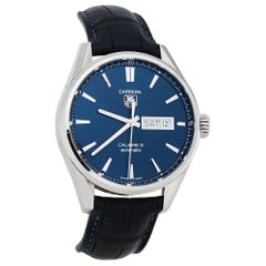 TAG Heuer Carrera Blue Stainless Steel Calibre 5 WAR201E Men's Wristwatch 41MM