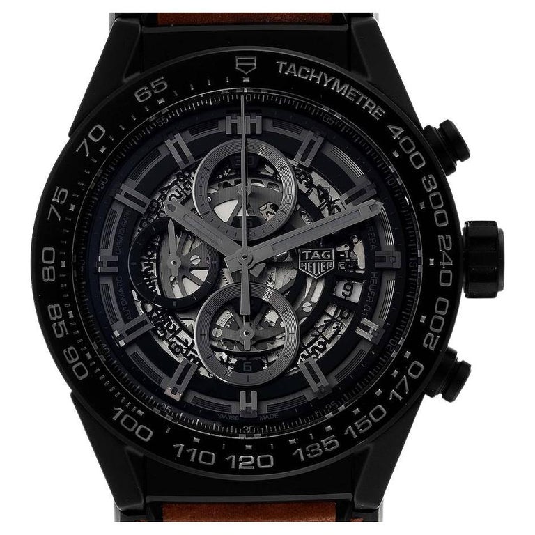 TAG Heuer Carrera Kaliber 01 Skelett-Keramik-Herrenuhr CAR2A91 Boxkarte