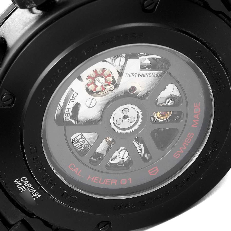 TAG Heuer Carrera Calibre 01 Skeleton Ceramic Watch CAR2A91 Unworn For Sale 2