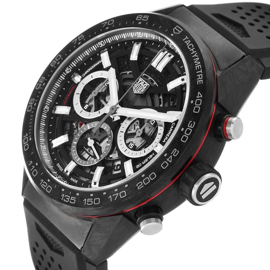 Men's TAG Heuer Carrera Calibre 02 Skeleton Carbon Watch CBG2A91 Unworn For Sale