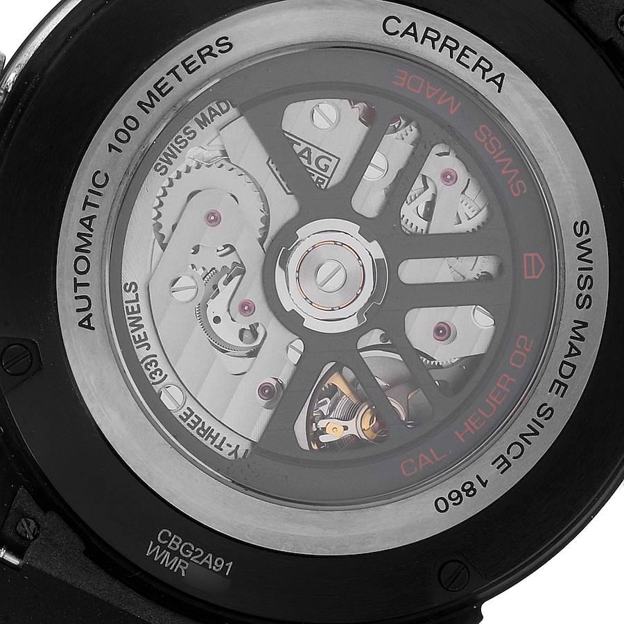 TAG Heuer Carrera Calibre 02 Skeleton Carbon Watch CBG2A91 Unworn For Sale 1