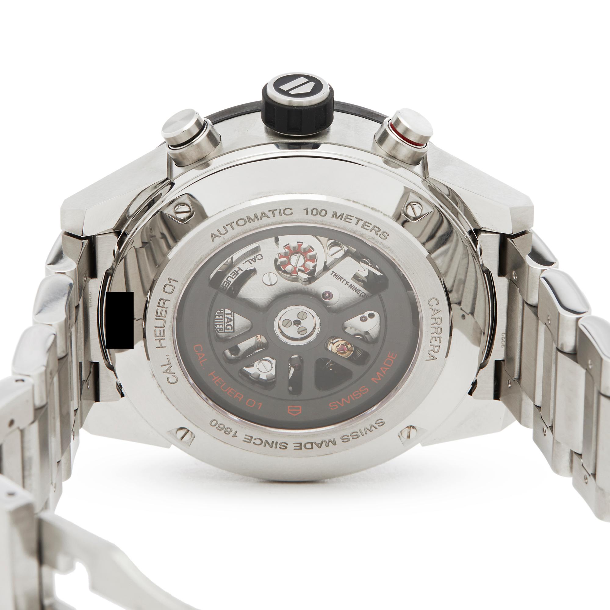 TAG Heuer Carrera Calibre 1 Stainless Steel CAR2A1W-0 In Excellent Condition In Bishops Stortford, Hertfordshire