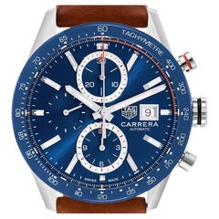 Tag Heuer Montre Carrera Calibre 16 chronographe en acier pour hommes CBM2112