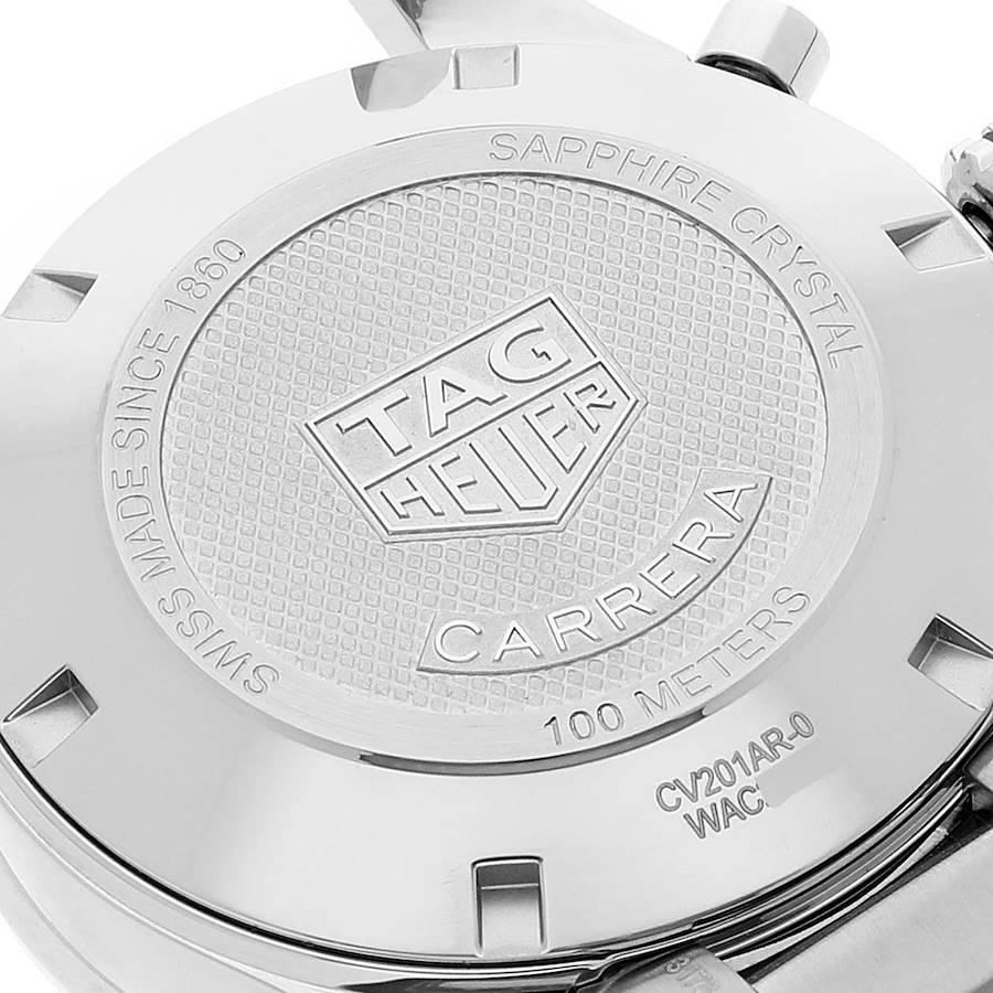 TAG Heuer Carrera Calibre 16 Chronograph Steel Mens Watch CV201AR In Excellent Condition In Atlanta, GA