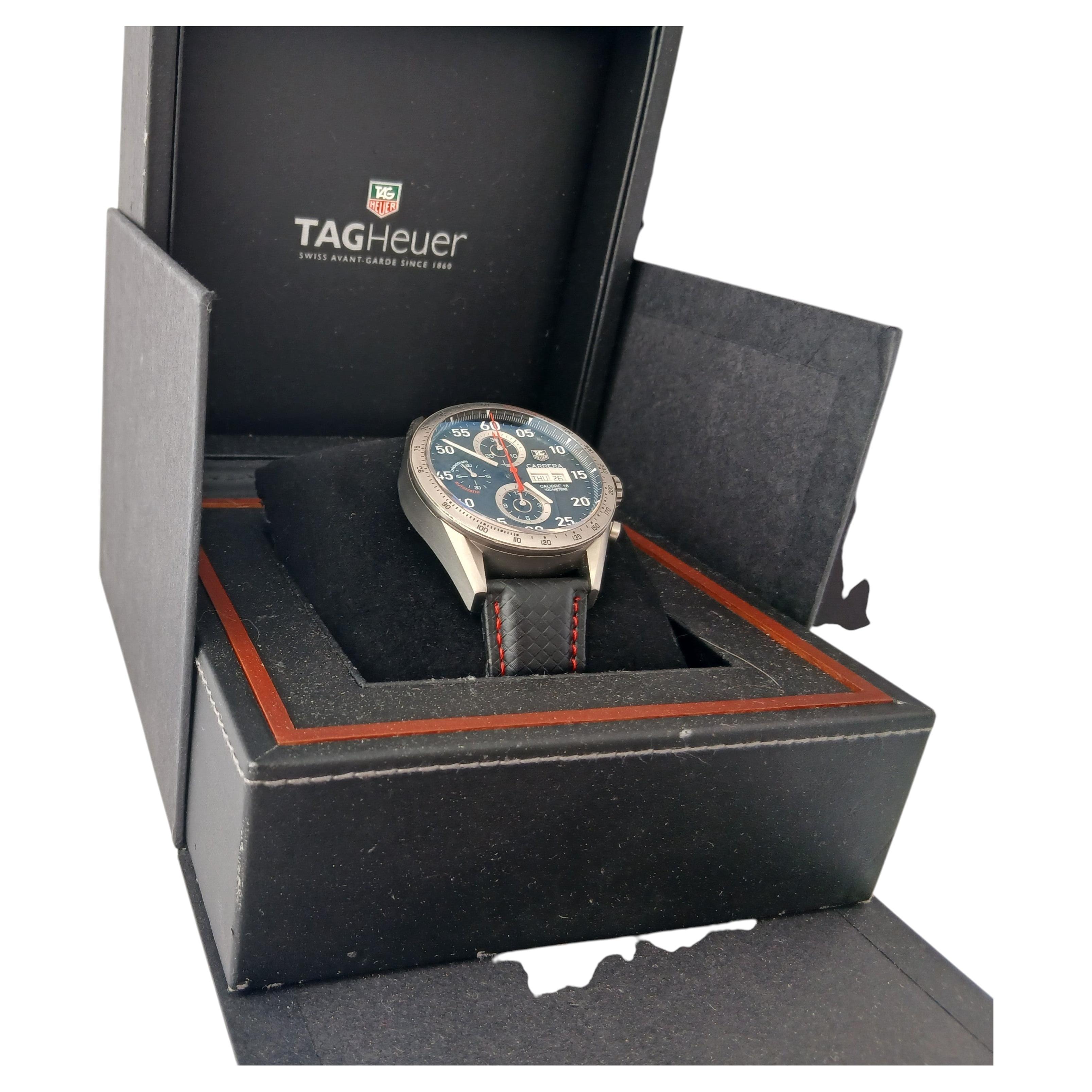 TAG Heuer Carrera Calibre 16 CV2A80 Titanium Carbon Fiber Automatic In original