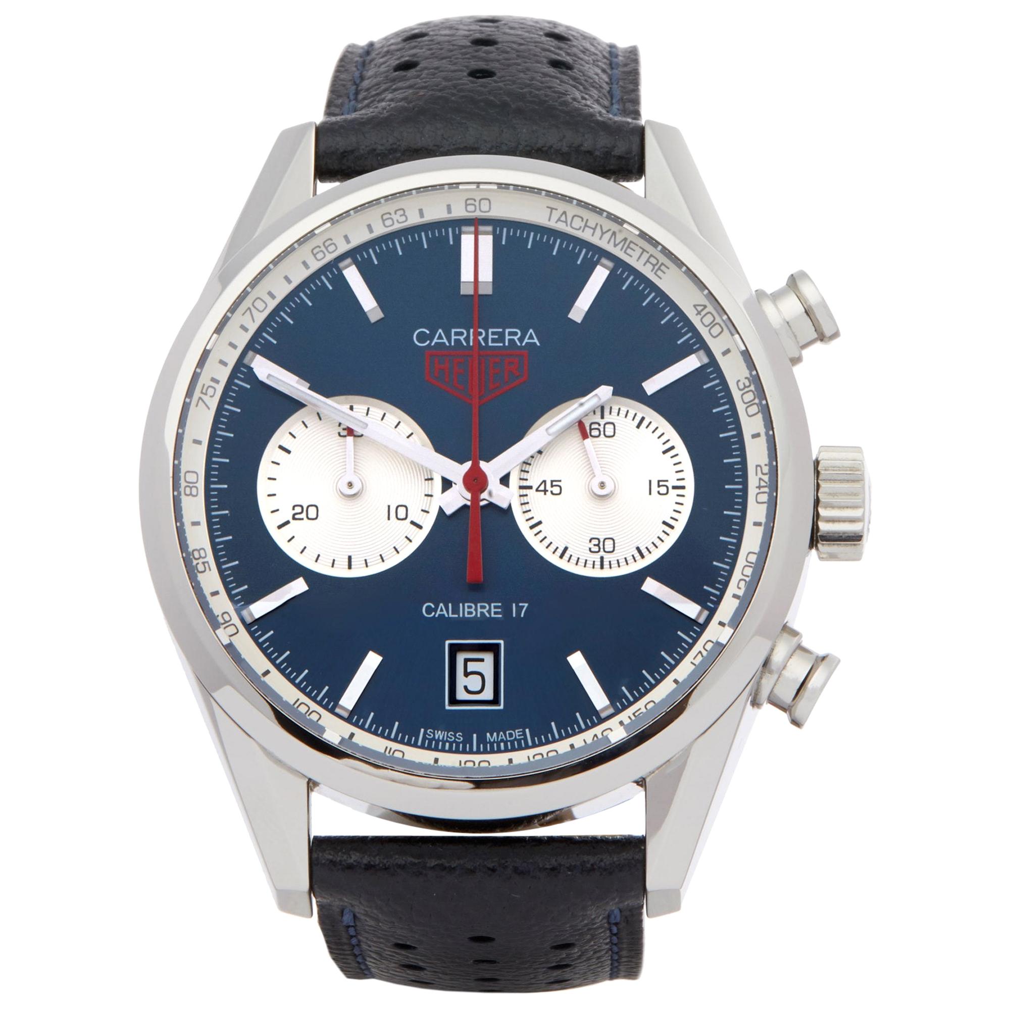 TAG Heuer Carrera Calibre 17 CV211A.FC6335 Men Stainless Steel Chronograph Watch