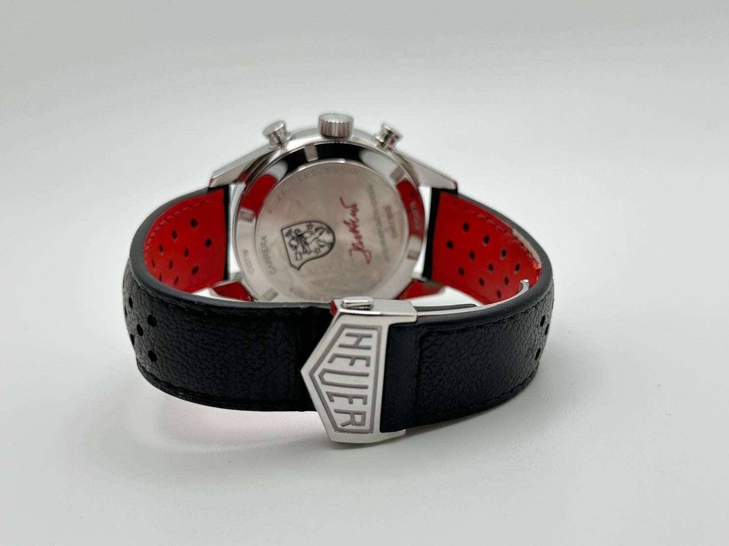 Tag Heuer Carrera Calibre 17 Jack Heuer CV2119.FC6310 41mm Acier Boîte Papier en vente 3