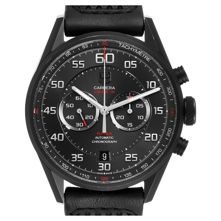 TAG Heuer Carrera Calibre 36 Flyback Titanium Mens Watch CAR2B80 For Sale  at 1stDibs