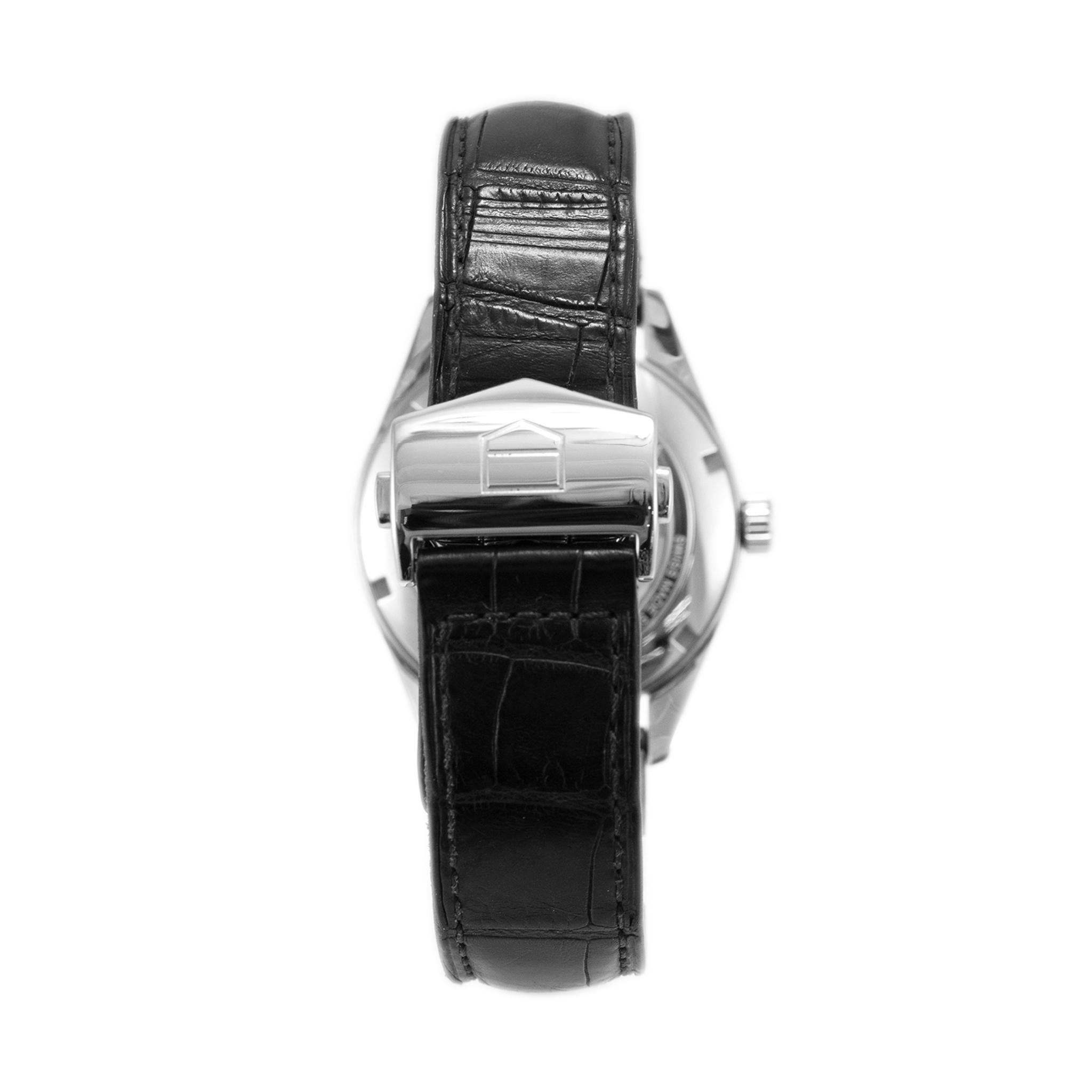 Tag Heuer Carrera Kaliber 5 39MM WAR211A Schwarze Edelstahl-Uhr aus Leder 1