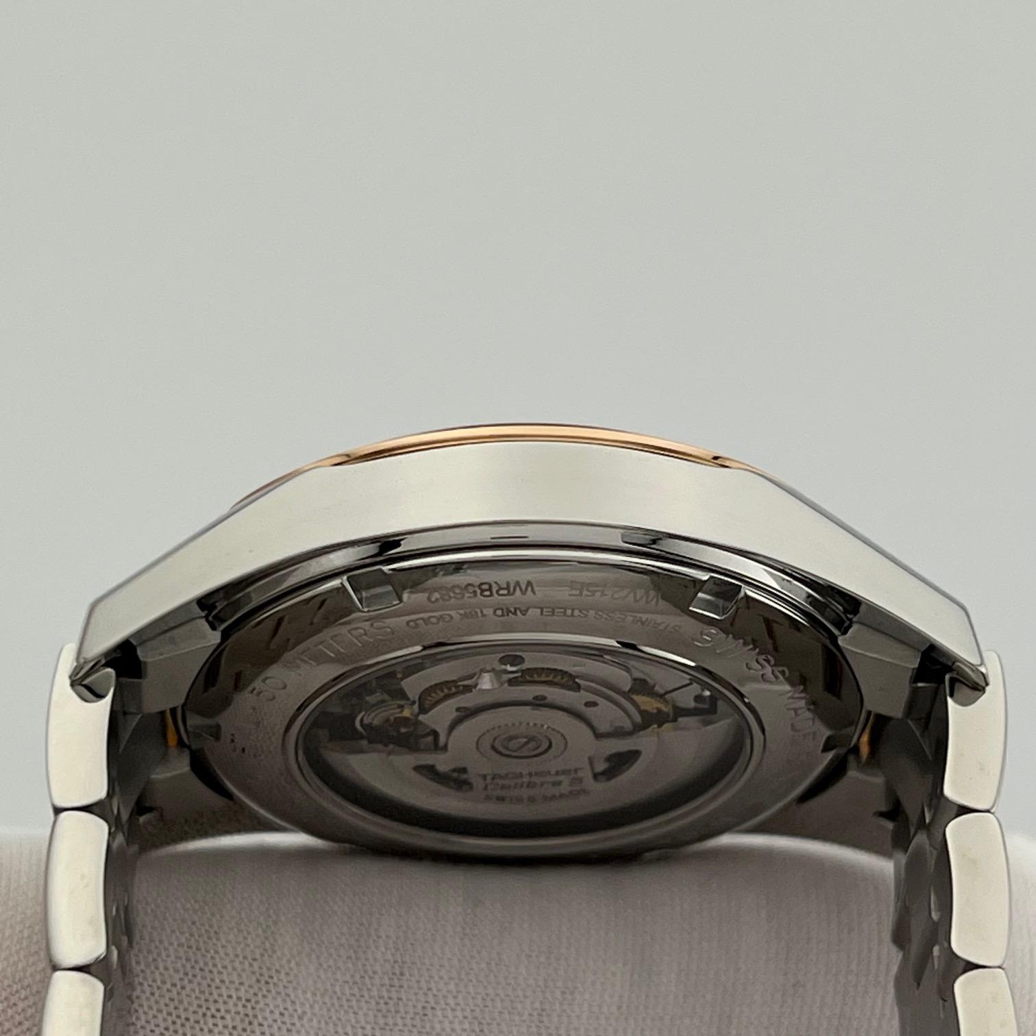 TAG Heuer Carrera Kaliber 5 WV215E 39mm 18k Rose Gold Edelstahl im Angebot 1