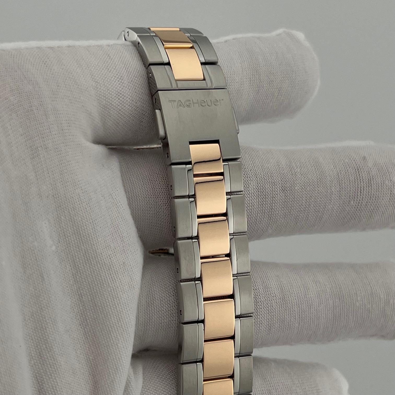 TAG Heuer Carrera Kaliber 5 WV215E 39mm 18k Rose Gold Edelstahl im Angebot 3