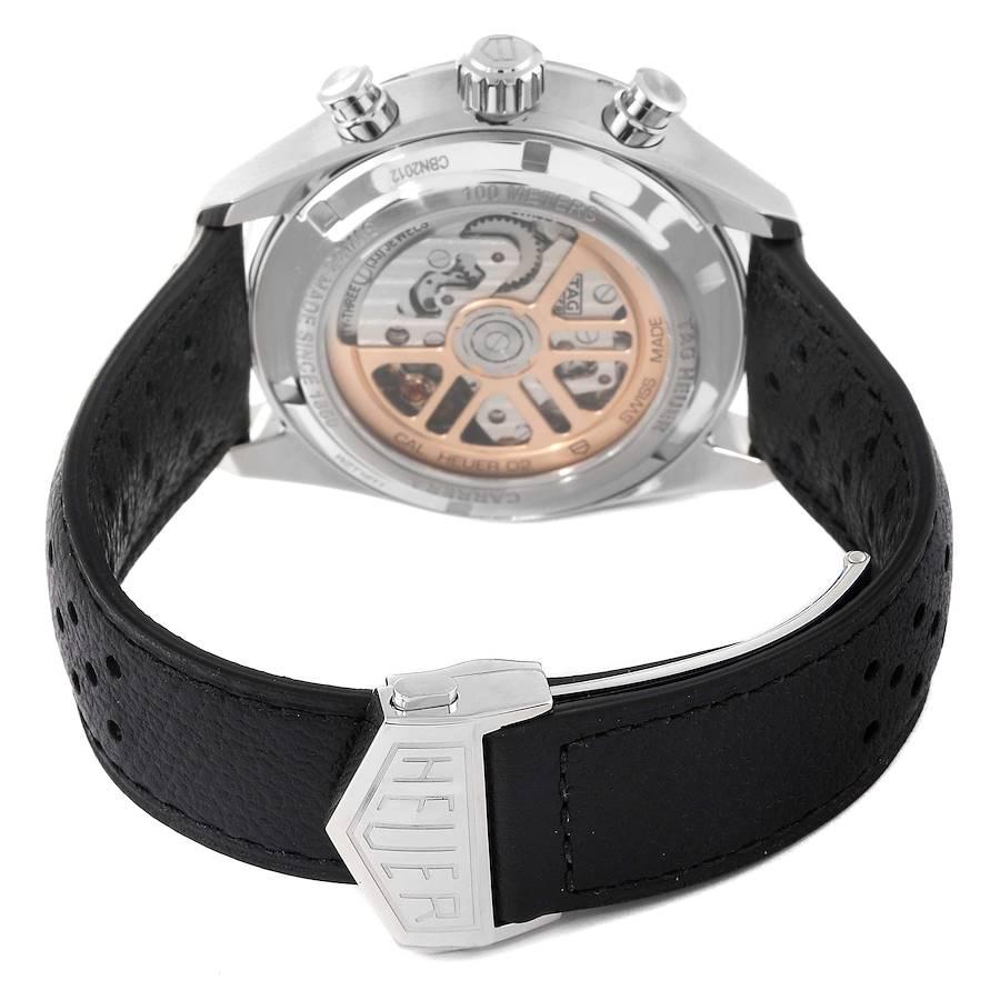 Tag Heuer Carrera Calibre Grey Dial Steel Mens Watch CBN2012 Box Card For Sale 3
