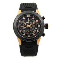 Used TAG Heuer Carrera Calibre Heuer 01 Gold Titanium Men’s Watch CAR2A5A.FT6044