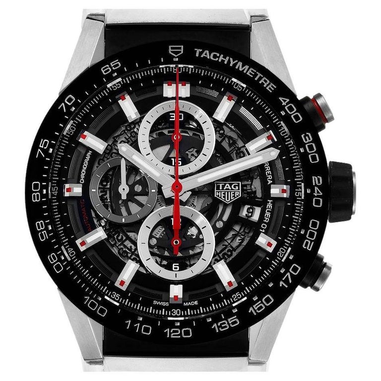 TAG Heuer Carrera Calibre Heuer 01 Skelett-Herrenuhr CAR2A1Z Boxkarte