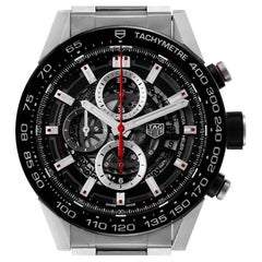 TAG Heuer Carrera Calibre Heuer 01 Skeleton Mens Watch CAR2A1Z Box Card