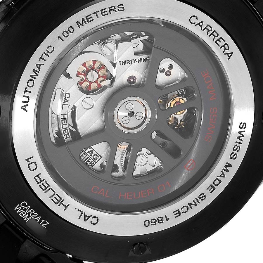 TAG Heuer Carrera Calibre Heuer 01 Skeleton Mens Watch CAR2A1Z Card For Sale 1