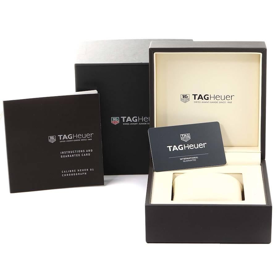 TAG Heuer Carrera Calibre Heuer 01 Skelett-Herrenuhr CAR2A8A Boxkarte im Angebot 7