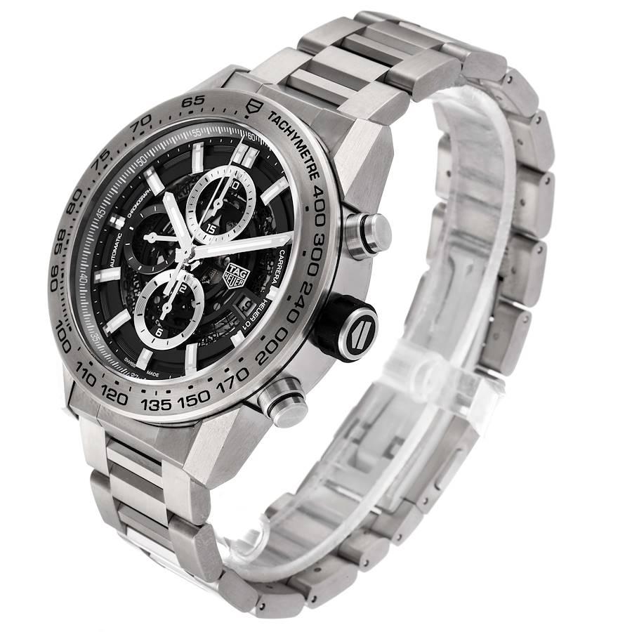 TAG Heuer Carrera Calibre Heuer 01 Skelett-Herrenuhr CAR2A8A Boxkarte im Angebot 1