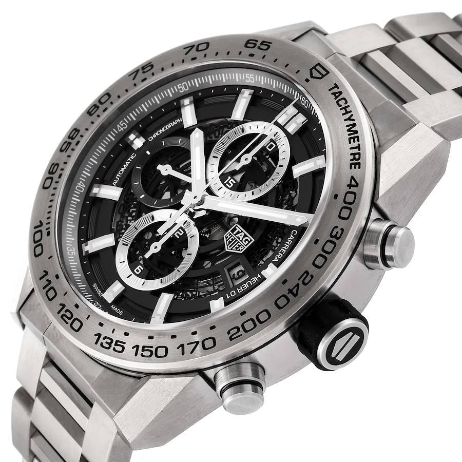 TAG Heuer Carrera Calibre Heuer 01 Skelett-Herrenuhr CAR2A8A Boxkarte im Angebot 2