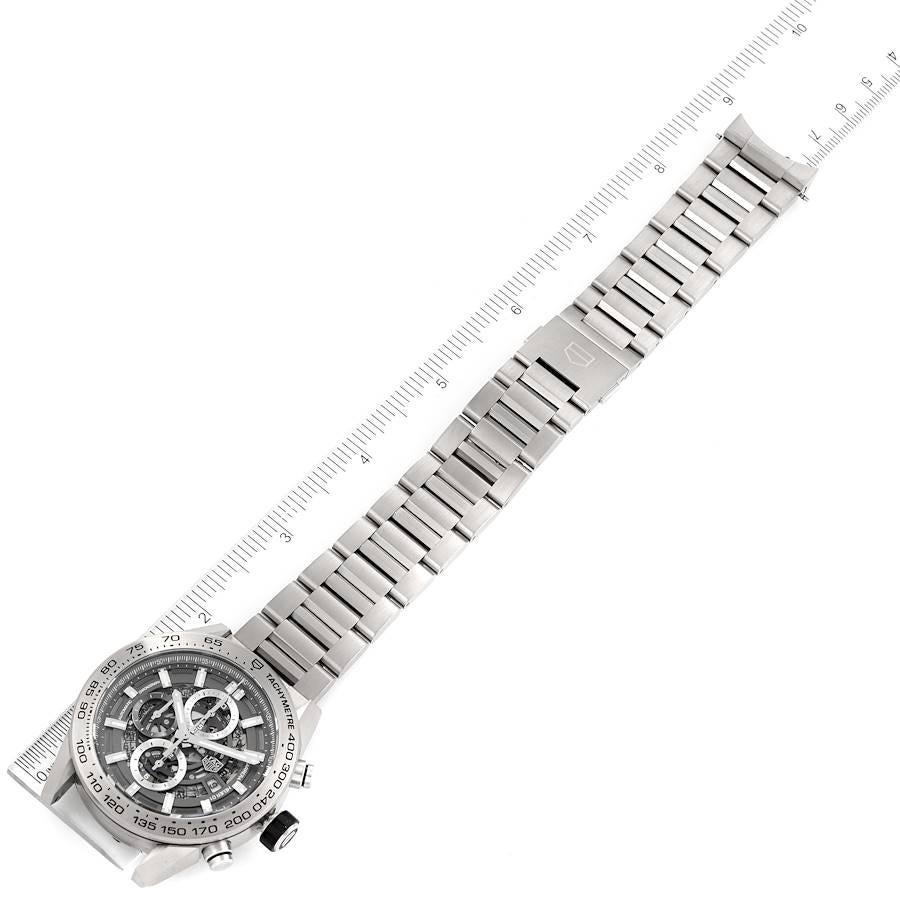 TAG Heuer Carrera Calibre Heuer 01 Skelett-Herrenuhr CAR2A8A Boxkarte im Angebot 4