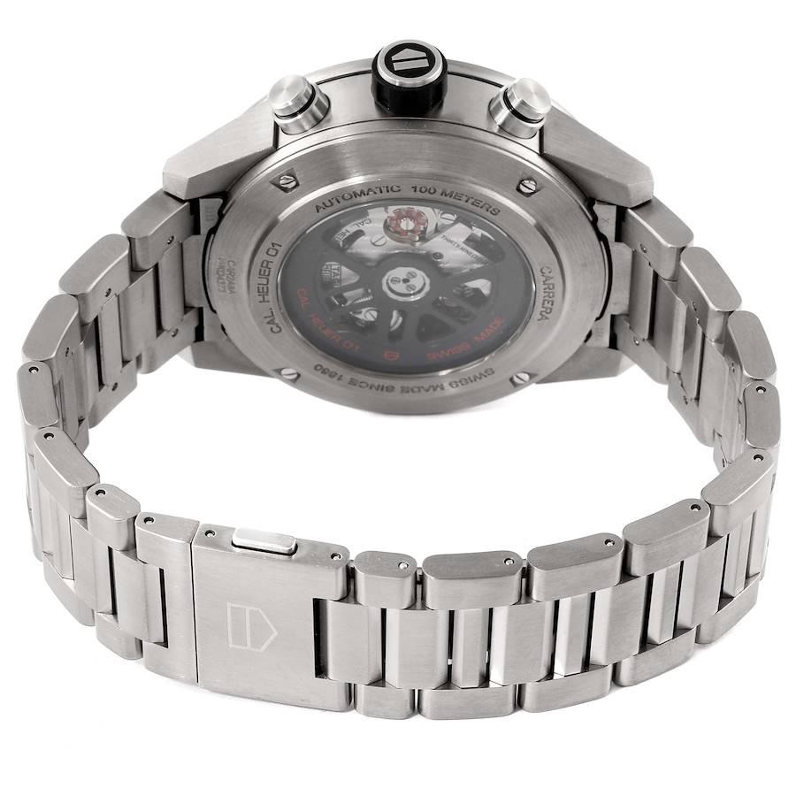 TAG Heuer Carrera Calibre Heuer 01 Skelett-Herrenuhr CAR2A8A Boxkarte im Angebot 5