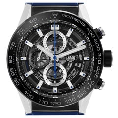 TAG Heuer Carrera Calibre Heuer 01 Skeleton Steel Mens Watch CAR2A1T Box Card