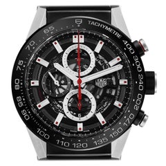 TAG Heuer Carrera Calibre Heuer 01 Skeleton Steel Mens Watch CAR2A1Z Box Card