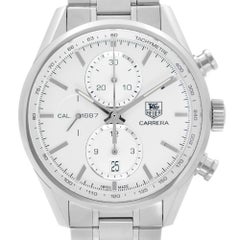 Tag Heuer Carrera Chrono Steel Silver Dial Automatic Men Watch CAR2111.BA0720