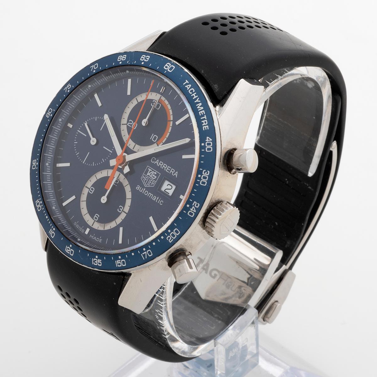 Tag Heuer Carrera Chrono Armbanduhr Ref CV2015-1. Auto Cal 16 Uhrwerk, c2010 im Zustand „Gut“ im Angebot in Canterbury, England