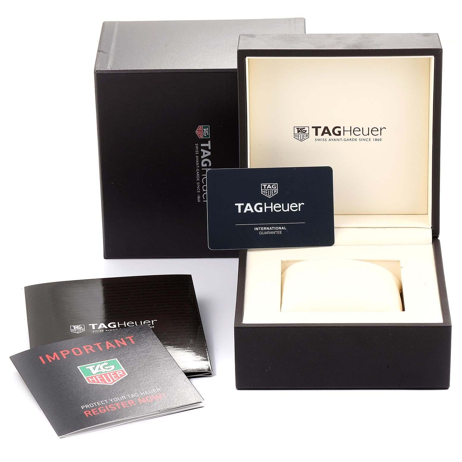 TAG Heuer Carrera Chronograph Automatic Men's Watch CAR201W Box Card For Sale 7