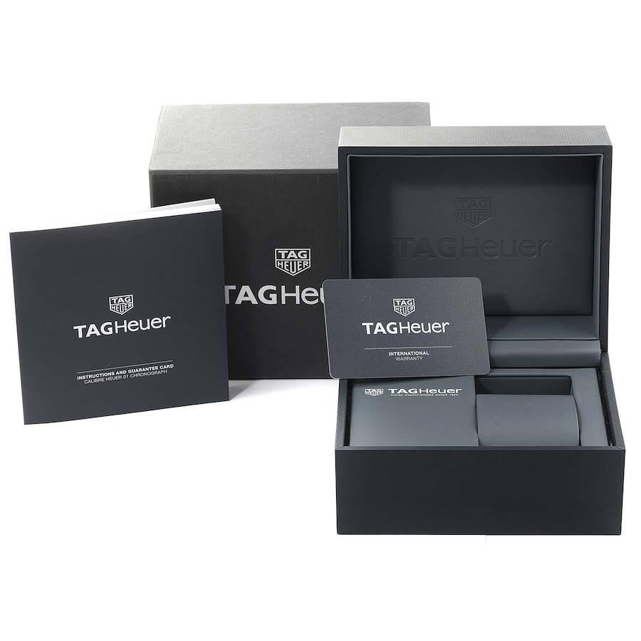 Tag Heuer Carrera Chronograph Automatic Mens Watch CAR201W Box Card For Sale 2